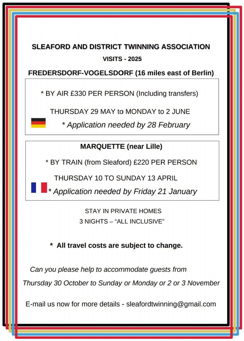 Poster with Twinning visit information which can also be found at the link in the text box above.